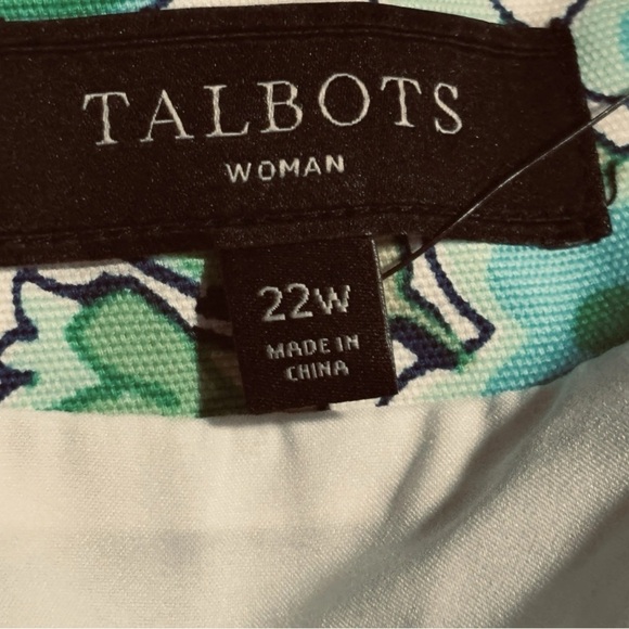 TALBOTS Women’s 22 Skirt Scalloped Floral Print Retro Preppy  Boho NWT - Picture 5 of 11